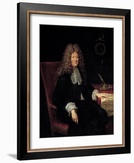 Portrait of Edouard Colbert, Marquis De Villacerf (1628-1699) Superintendent of the Buildings of Ki-Pierre Mignard-Framed Giclee Print