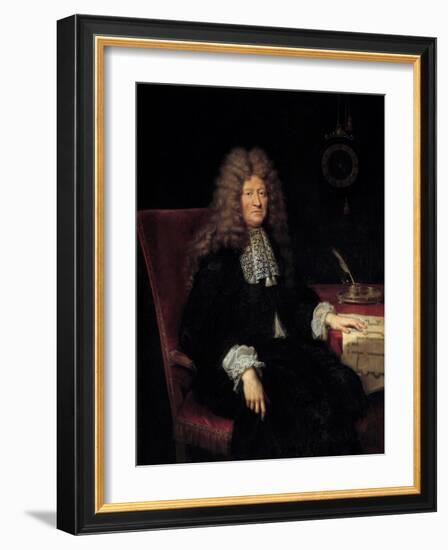 Portrait of Edouard Colbert, Marquis De Villacerf (1628-1699) Superintendent of the Buildings of Ki-Pierre Mignard-Framed Giclee Print