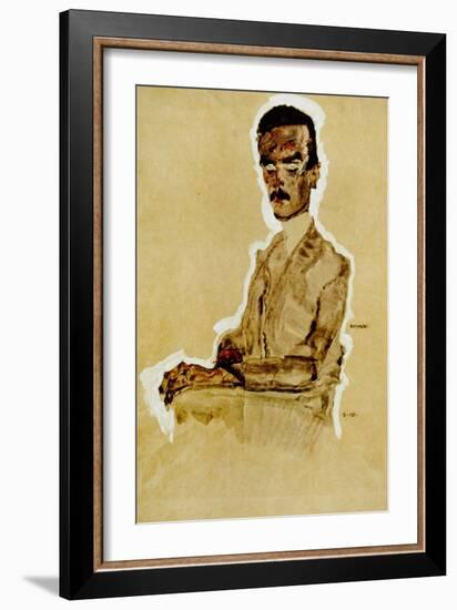 Portrait of Eduard Kosmack, Seated, 1910-Egon Schiele-Framed Giclee Print