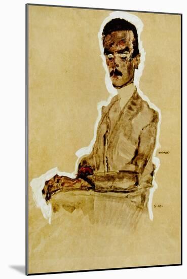 Portrait of Eduard Kosmack, Seated, 1910-Egon Schiele-Mounted Giclee Print