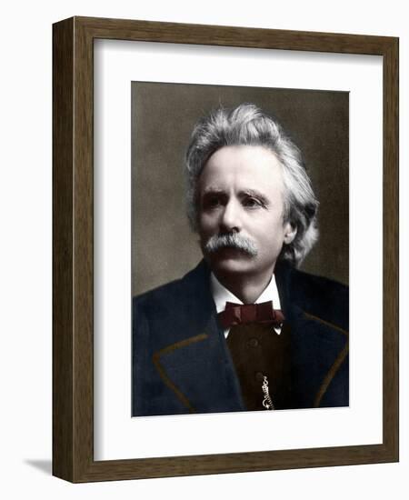 Portrait of Edvard Grieg (1843 - 1907) Norwegian Composer.-Unknown Artist-Framed Giclee Print