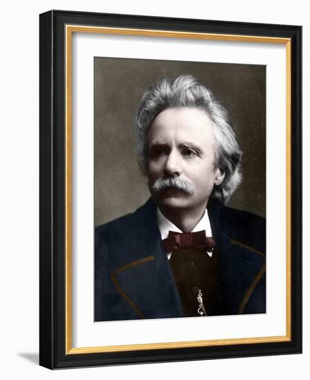 Portrait of Edvard Grieg (1843 - 1907) Norwegian Composer.-Unknown Artist-Framed Giclee Print