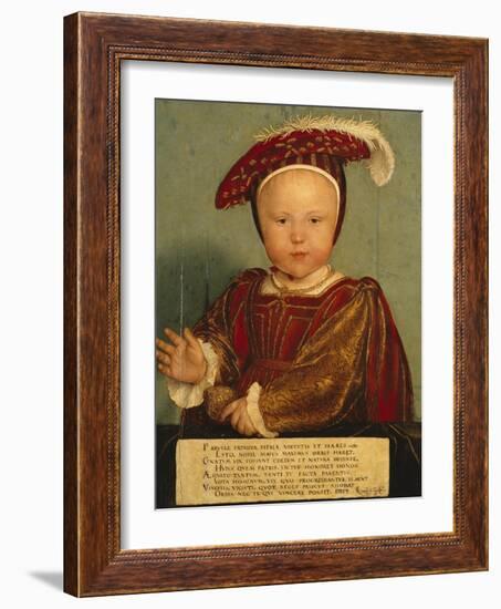 Portrait of Edward Prince of Wales, Later Edward VI, as a Child-Hans Holbein the Younger-Framed Giclee Print