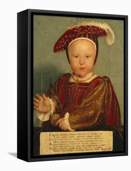 Portrait of Edward Prince of Wales, Later Edward VI, as a Child-Hans Holbein the Younger-Framed Premier Image Canvas