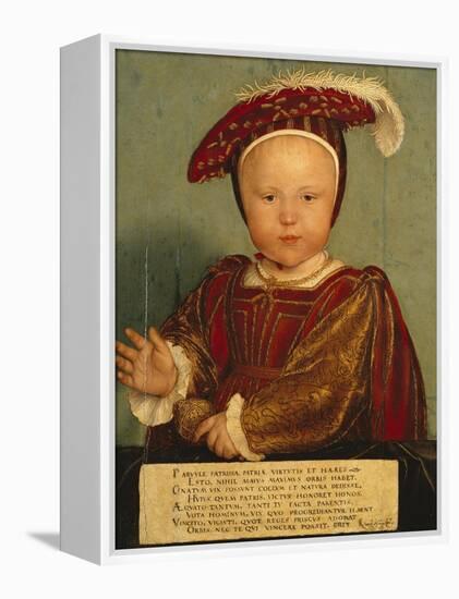 Portrait of Edward Prince of Wales, Later Edward VI, as a Child-Hans Holbein the Younger-Framed Premier Image Canvas