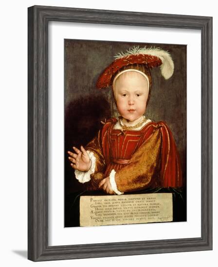 Portrait of Edward VI as a Child-Hans Holbein the Younger-Framed Giclee Print