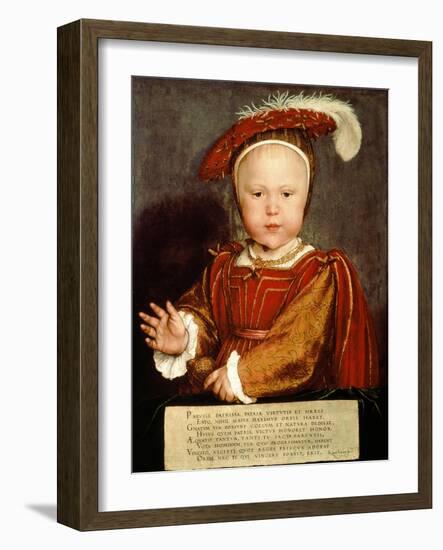 Portrait of Edward VI as a Child-Hans Holbein the Younger-Framed Giclee Print