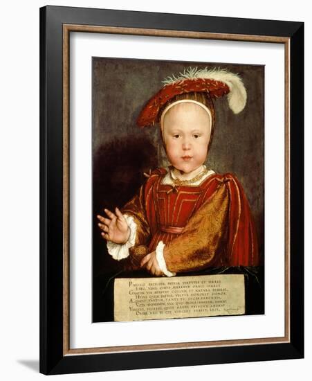 Portrait of Edward VI as a Child-Hans Holbein the Younger-Framed Giclee Print