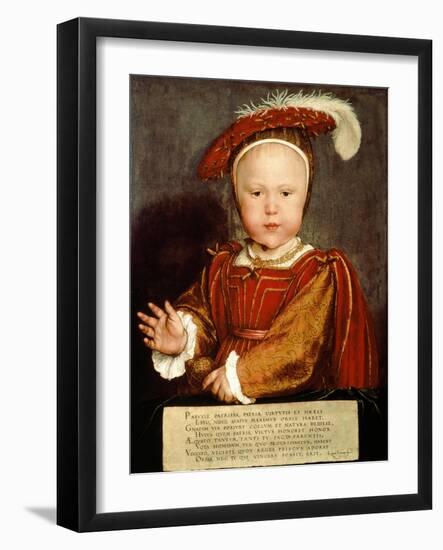 Portrait of Edward VI as a Child-Hans Holbein the Younger-Framed Giclee Print