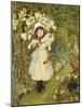 Portrait of Effie Holding a Lily and a Posy of Roses in a Garden, 1876-Marie Spartali Stillman-Mounted Giclee Print