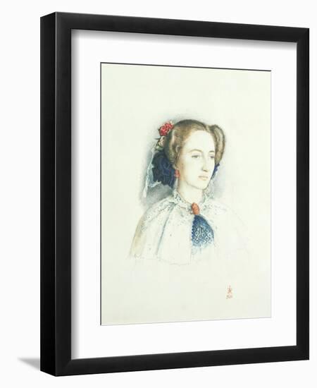 Portrait of Effie Ruskin, Later Lady Millais (Nee Euphemia Chalmers Gray), 1853-John Everett Millais-Framed Giclee Print
