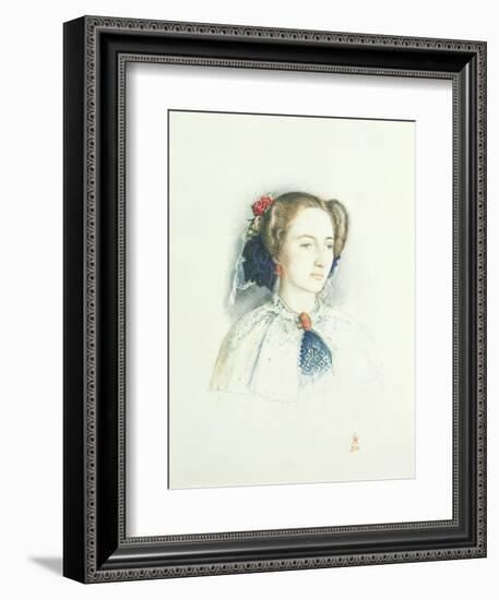 Portrait of Effie Ruskin, Later Lady Millais (Nee Euphemia Chalmers Gray), 1853-John Everett Millais-Framed Giclee Print