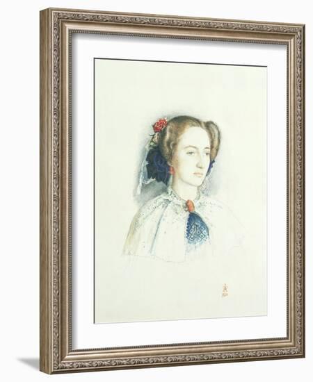 Portrait of Effie Ruskin, Later Lady Millais (Nee Euphemia Chalmers Gray), 1853-John Everett Millais-Framed Giclee Print