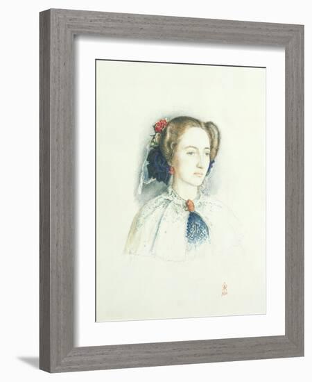 Portrait of Effie Ruskin, Later Lady Millais (Nee Euphemia Chalmers Gray), 1853-John Everett Millais-Framed Giclee Print