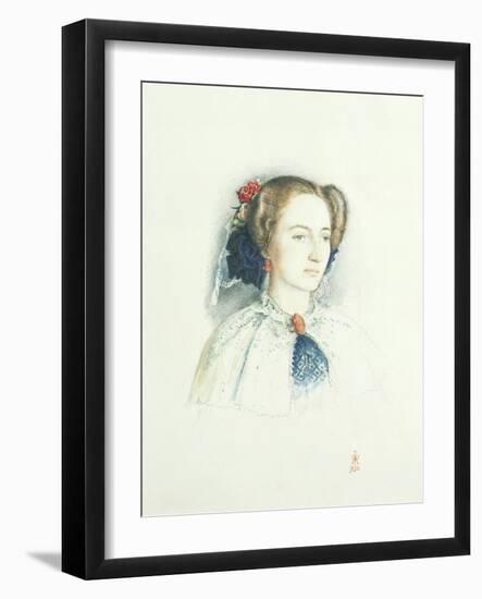 Portrait of Effie Ruskin, Later Lady Millais (Nee Euphemia Chalmers Gray), 1853-John Everett Millais-Framed Giclee Print
