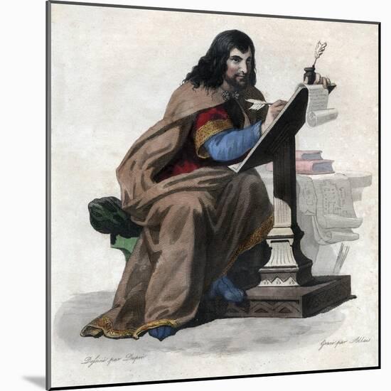 Portrait of Einhard (Eginhard, Einhart, Einard, Einhard) (775-840), Frankish scholar and courtier-French School-Mounted Giclee Print