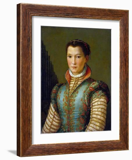 Portrait of Eleanor of Toledo, 1560S-Alessandro Allori-Framed Giclee Print