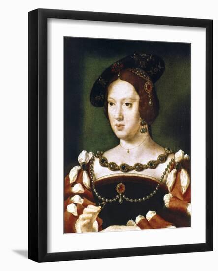 Portrait of Eleanor, Queen of France, C1530-1540-Joos Van Cleve-Framed Giclee Print