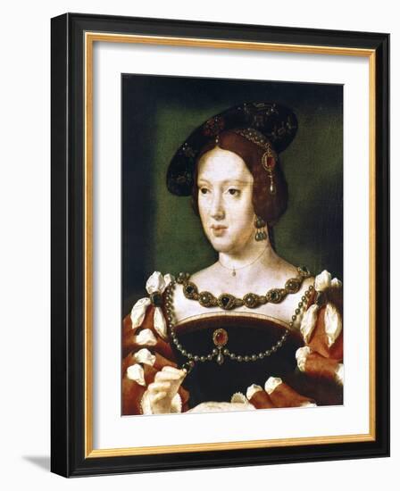 Portrait of Eleanor, Queen of France, C1530-1540-Joos Van Cleve-Framed Giclee Print