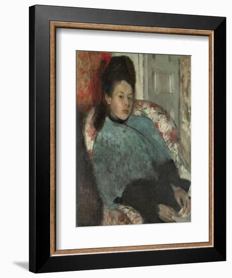 Portrait of Elena Carafa, C.1875 (Oil on Canvas)-Edgar Degas-Framed Giclee Print