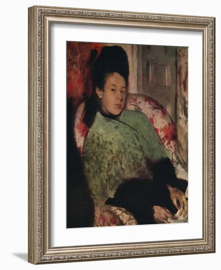 'Portrait of Elena Carafa', c1875-Edgar Degas-Framed Giclee Print