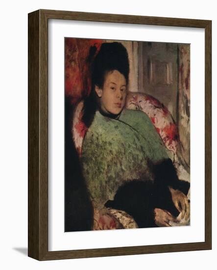 'Portrait of Elena Carafa', c1875-Edgar Degas-Framed Giclee Print