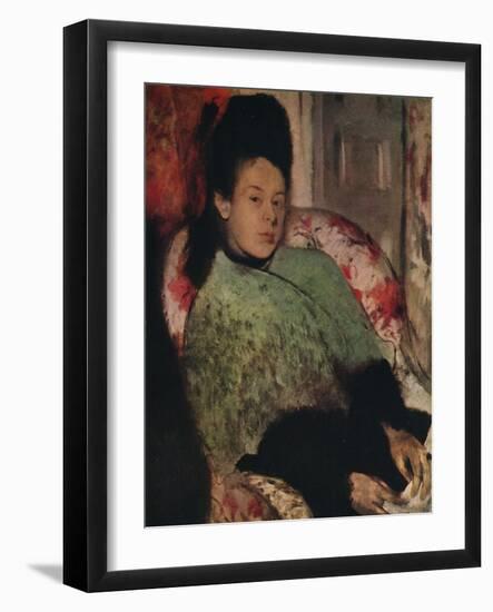 'Portrait of Elena Carafa', c1875-Edgar Degas-Framed Giclee Print