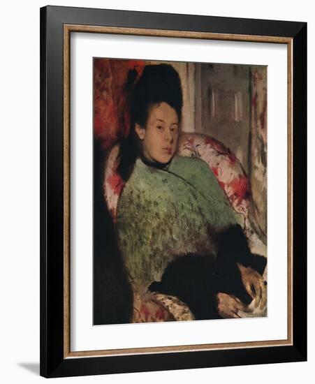 'Portrait of Elena Carafa', c1875-Edgar Degas-Framed Giclee Print