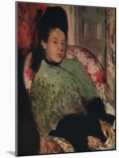 'Portrait of Elena Carafa', c1875-Edgar Degas-Mounted Giclee Print