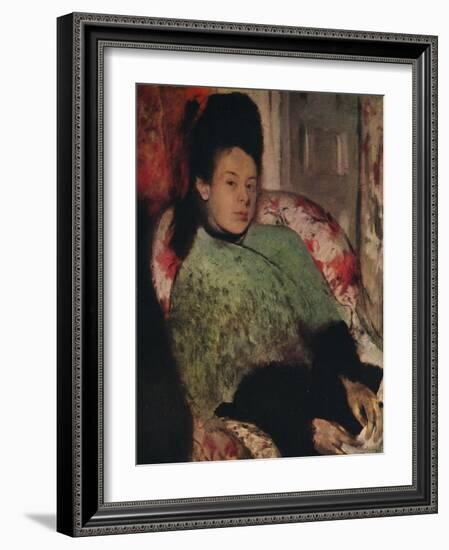 'Portrait of Elena Carafa', c1875-Edgar Degas-Framed Giclee Print