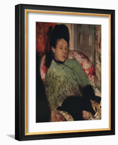 'Portrait of Elena Carafa', c1875-Edgar Degas-Framed Giclee Print