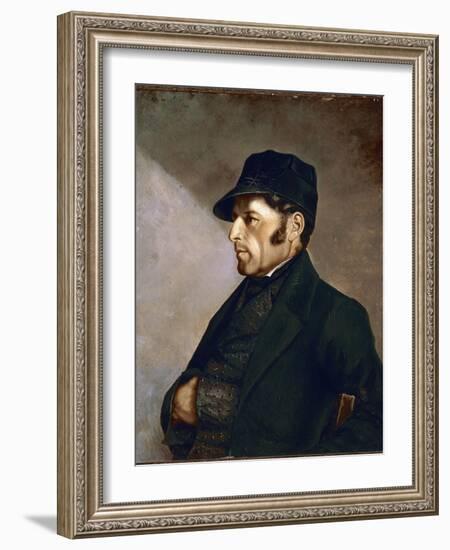 Portrait of Eleonor Regis Courbet (Oil on Canvas, C.1840)-Gustave Courbet-Framed Giclee Print