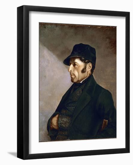 Portrait of Eleonor Regis Courbet (Oil on Canvas, C.1840)-Gustave Courbet-Framed Giclee Print