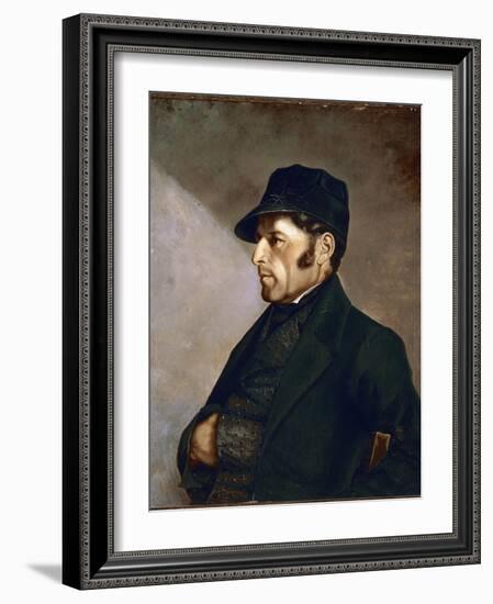 Portrait of Eleonor Regis Courbet (Oil on Canvas, C.1840)-Gustave Courbet-Framed Giclee Print