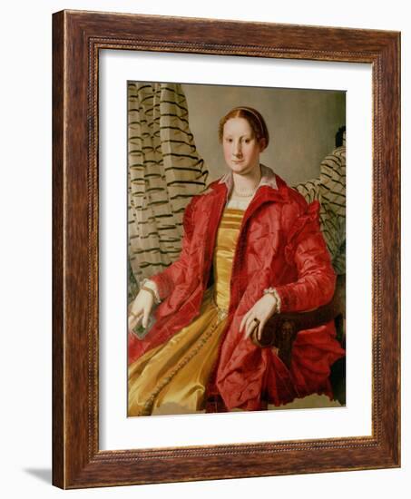 Portrait of Eleonora Da Toledo (1519-74), circa 1550s-Agnolo Bronzino-Framed Giclee Print