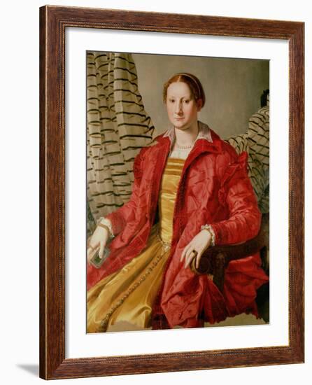 Portrait of Eleonora Da Toledo (1519-74), circa 1550s-Agnolo Bronzino-Framed Giclee Print