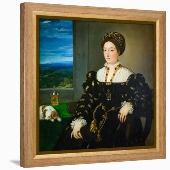 Portrait of Eleonora Gonzaga, 1537 circa (Oil on Canvas)-Titian (c 1488-1576)-Framed Premier Image Canvas