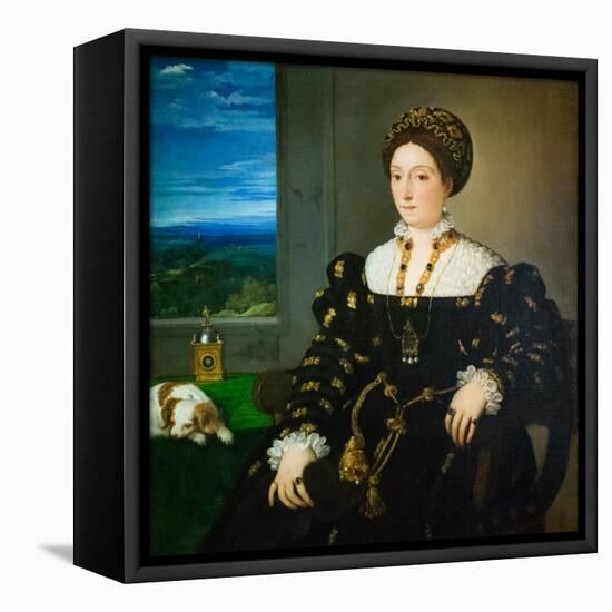 Portrait of Eleonora Gonzaga, 1537 circa (Oil on Canvas)-Titian (c 1488-1576)-Framed Premier Image Canvas