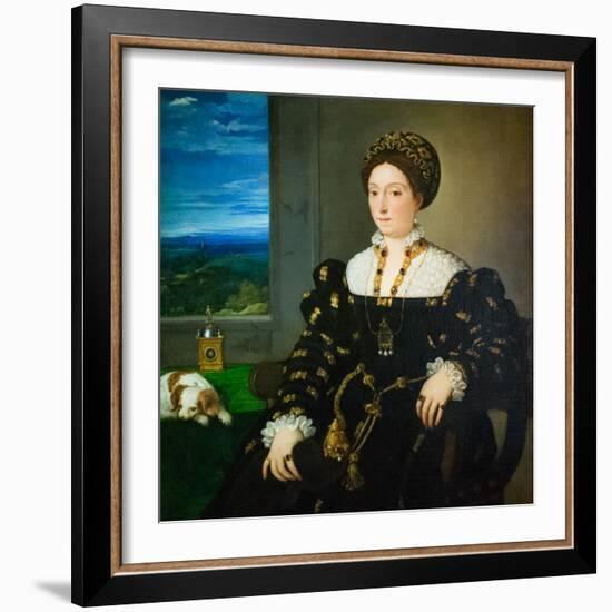 Portrait of Eleonora Gonzaga, 1537 circa (Oil on Canvas)-Titian (c 1488-1576)-Framed Giclee Print