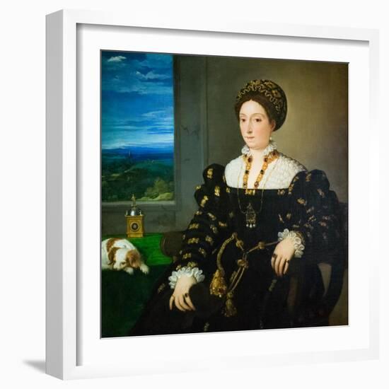 Portrait of Eleonora Gonzaga, 1537 circa (Oil on Canvas)-Titian (c 1488-1576)-Framed Giclee Print