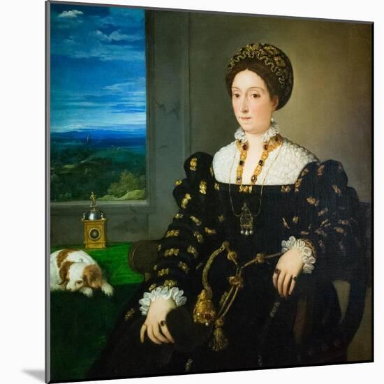 Portrait of Eleonora Gonzaga, 1537 circa (Oil on Canvas)-Titian (c 1488-1576)-Mounted Giclee Print