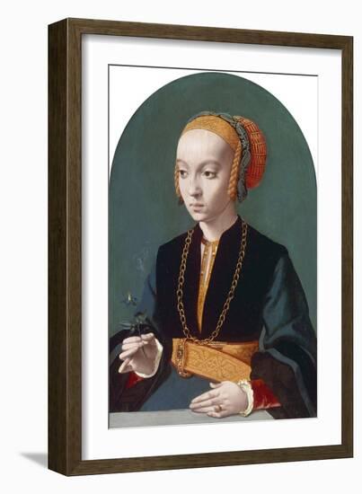 Portrait of Elisabeth Bellinghausen, 1538-39-Bartholomaeus Bruyn-Framed Giclee Print