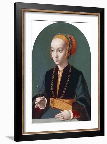 Portrait of Elisabeth Bellinghausen, 1538-39-Bartholomaeus Bruyn-Framed Giclee Print