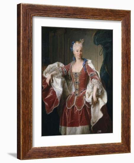 Portrait of Elisabeth Farnese, Queen Consort of Spain, 1723-Jean Ranc-Framed Giclee Print