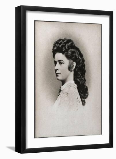 Portrait of Elisabeth of Austria called Sissi, Empress of Austria and Queen consort of Hungary-French Photographer-Framed Giclee Print