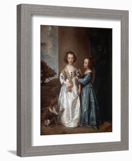 Portrait of Elizabeth and Philadelphia Wharton, 1640-Sir Anthony Van Dyck-Framed Giclee Print