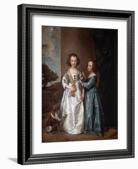 Portrait of Elizabeth and Philadelphia Wharton, 1640-Sir Anthony Van Dyck-Framed Giclee Print