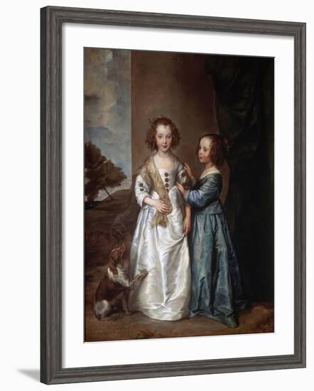 Portrait of Elizabeth and Philadelphia Wharton, 1640-Sir Anthony Van Dyck-Framed Giclee Print