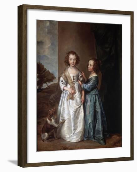 Portrait of Elizabeth and Philadelphia Wharton, 1640-Sir Anthony Van Dyck-Framed Giclee Print