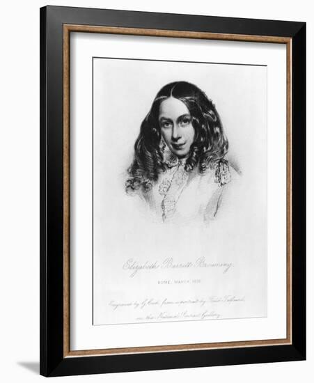 Portrait of Elizabeth Barrett Browning (1806-61) in 1859, Engraved by G. Cook-Field Talfourd-Framed Photographic Print